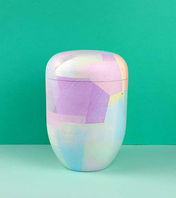 foto bio urne bubblegum pastell bunt vintage
