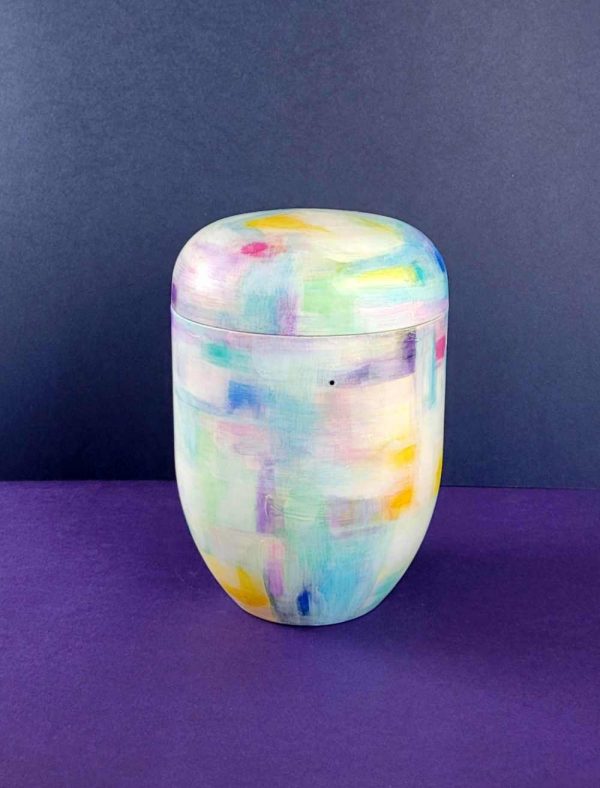 foto naturstoff urne farbspiel weiß bunt berlin