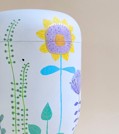 urn sustainable hand-painted